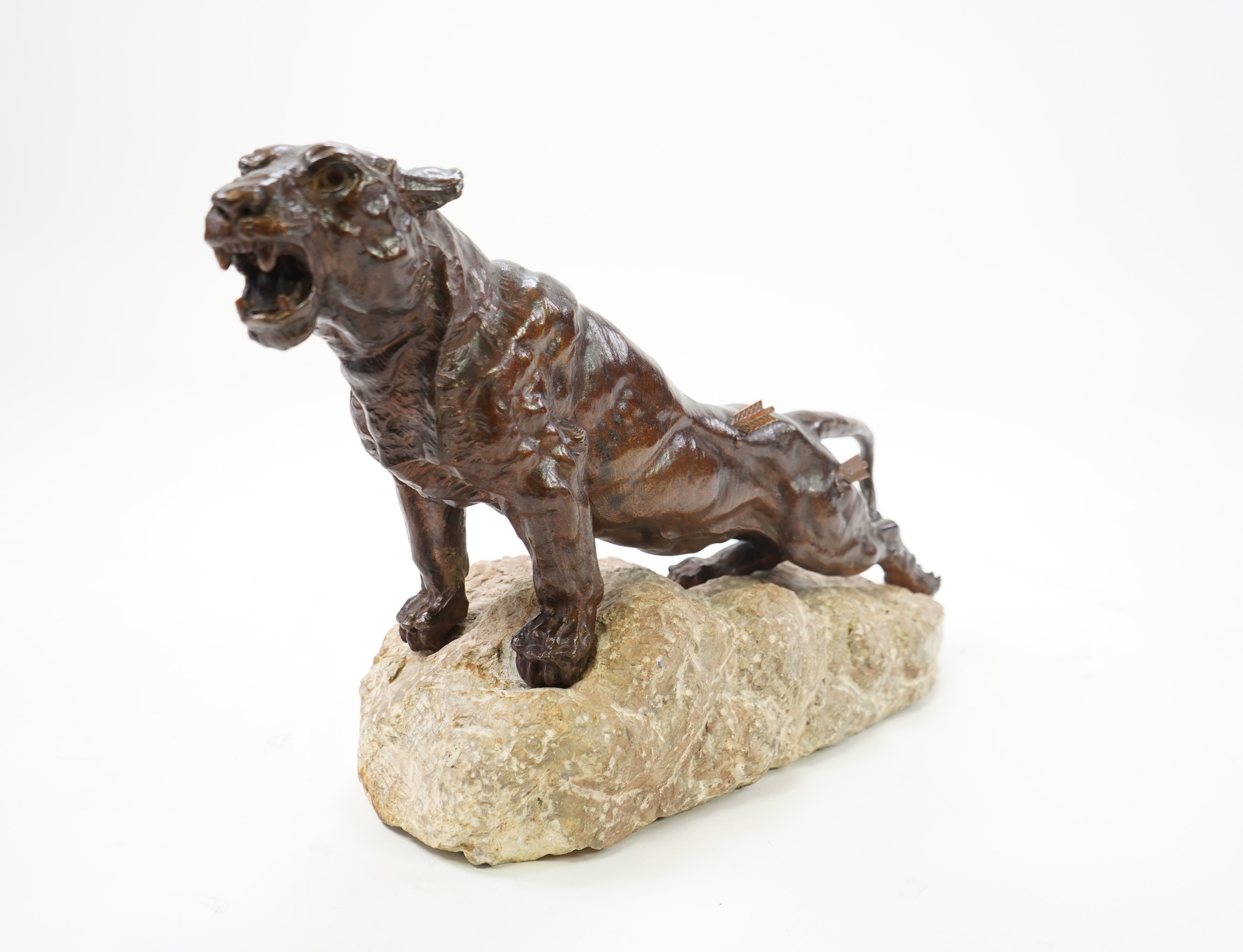 After Thomas François Cartier (French, 1879-1943): 'Wounded Lioness'